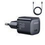 USB C 20W PD mini charger with USB C cable - Lightning Joyroom JR-TCF02 - black, Joyroom 6956116742447 6956116742447