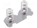 Spring contact; AA,R6; Batt.no: 2; push-in; Contacts: steel COMF 307F