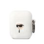 Karl Lagerfeld KLA2RUNIKH AirPods 1/2 cover white/white Silicone Karl Head 3D, Karl Lagerfeld 3666339087838 3666339087838
