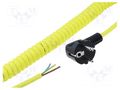Cable; 3x1.5mm2; CEE 7/7 (E/F) plug angled,wires; PUR; coiled LAPP LAPP-73220862