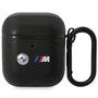 BMW BMA222PVTK AirPods 1/2 cover black/black Leather Curved Line, BMW 3666339089535