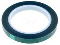 Tape: electrical insulating; W: 12mm; L: 66m; Thk: 0.06mm; green IPT 3101-12MM-66M