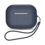 Silicone Case for AirPods Pro 2 / AirPods Pro 1 + Wrist Strap Lanyard - blue, Hurtel 5907769355431 5907769355431
