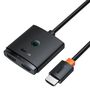 Baseus AirJoy 2in1 4K 60Hz bi-directional HDMI adapter with built-in 1m cable - black, Baseus 6932172631789 6932172631789
