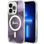 Guess GUHMP14LHTMRSU iPhone 14 Pro 6.1" purple/purple hardcase Golden Marble MagSafe, Guess 3666339115852 3666339115852