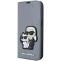 Karl Lagerfeld KLBKP14XSANKCPG iPhone 14 Pro Max 6.7&quot; bookcase silver/silver Saffiano Karl &amp; Choupette, Karl Lagerfeld 3666339122850 3666339122850