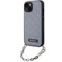 Karl Lagerfeld KLHCP14SSACKLHPG iPhone 14 6.1" silver/silver hardcase Saffiano Monogram Chain, Karl Lagerfeld 3666339122904 3666339122904