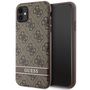 Guess GUHCN61P4SNW iPhone 11 / Xr brown/brown hardcase 4G Stripe, Guess 3666339170110 3666339170110