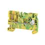 PE terminal, PUSH IN, 2.5 mm², 800 V, Number of connections: 2, Number of levels: 1, Green/yellow, orange Weidmuller 1513870000