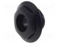 Nut with external thread; black; Jack socket; S4 CLIFF CL14218