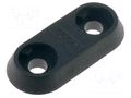 Terminal mountig plate; black; 35mm CLIFF CL1595