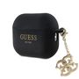 Guess GUAP2LECG4K case for AirPods Pro 2 cover - black Liquid Silicone Glitter Triangle Charm, Guess 3666339171230 3666339171230