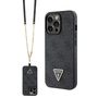 Guess GUHCP13LP4TDSCPK Case for iPhone 13 Pro / 13 - Black Crossbody 4G Metal Logo, Guess 3666339146740 3666339146740