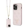 Guess GUHCP14LP4TDSCPP case for iPhone 14 Pro - pink Crossbody 4G Metal Logo, Guess 3666339147204 3666339147204