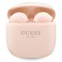 Guess Classic EST Logo TWS Bluetooth headphones + docking station - pink, Guess 3666339120856