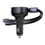 Baseus Enjoyment USB-C car charger with USB-C / Lightning 60W cable - black, Baseus 6932172641641 6932172641641