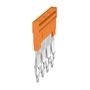 Cross-connector (terminal), Plugged, Number of poles: 4, Pitch in mm: 6.10, Insulated: Yes, 32 A, orange Weidmuller 1527970000