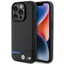 BMW Leather Carbon case for iPhone 15 Pro - black, BMW 3666339143855