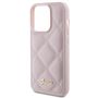 Guess Quilted Metal Logo case for iPhone 15 Pro - pink, Guess 3666339149765 3666339149765