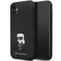 Karl Lagerfeld KLHCN61SMHKNPK case for iPhone 11 / Xr - black Silicone Ikonik Metal Pin, Karl Lagerfeld 3666339165918 3666339165918
