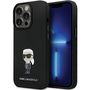 Karl Lagerfeld KLHCP13LSMHKNPK case for iPhone 13 Pro / 13 - black Silicone Ikonik Metal Pin, Karl Lagerfeld 3666339165932 3666339165932