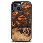 Wood and resin case for iPhone 15 MagSafe Bewood Unique Orange - orange and black, Bewood 5907511792668 5907511792668