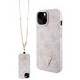 Guess GUHCP15SP4TDSCPP iPhone 15 6.1&quot; pink/pink hardcase Crossbody 4G Metal Logo, Guess 3666339147228 3666339147228