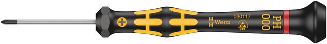1550 PH ESD Kraftform Micro screwdriver for Phillips screws, PH 000x40, Wera 05030117001