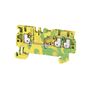 PE terminal, PUSH IN, 1.5 mm², 500 V, Number of connections: 3, Number of levels: 1, Green/yellow, orange Weidmuller 1552670000