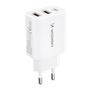 Wozinsky CWCUCW 30W USB-C / 2 x USB-A wall charger - white, Wozinsky 5907769308567 5907769308567