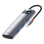 HUB 7in1 Baseus Metal Gleam Series USB-C to USB-C PD / 3x USB-A / HDMI / SD TF - gray, Baseus 6932172636579 6932172636579