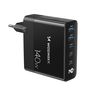 Wozinsky CGWCB 140W GaN wall charger 3 x USB-C / 2 x USB-A - black, Wozinsky 5907769308635 5907769308635