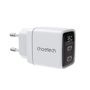 Choetech PD6051 2x USB-C PD 35W GaN wall charger with display - white, Choetech 6932112106117 6932112106117