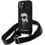 Karl Lagerfeld KLHCP15SSCBSKNK iPhone 15 6.1&quot; hardcase black/black Crossbody Silicone Ikonik, Karl Lagerfeld 3666339167431 3666339167431