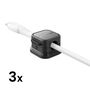 Joyroom JR-ZS368 magnetic cable organizer - black (3 pcs.), Joyroom 6941237103680 6941237103680