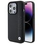 BMW Leather Textured &amp; Stripe iPhone 15 Pro Max Case - Black, BMW 3666339142810 3666339142810