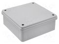 Enclosure: multipurpose; X: 160mm; Y: 160mm; Z: 60mm; ABS; grey; IP65 COMBIPLAST CP-11-104