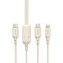 Dudao L7SF 2in1 cable USB-C - USB-C / Lightning 100W 1.2m - beige, Dudao 6976625331062 6976625331062