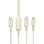 Dudao L7SF 2in1 cable USB-C - USB-C / Lightning 100W 1.2m - beige, Dudao 6976625331062 6976625331062