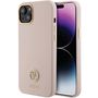 Guess Silicone Logo Strass 4G case for iPhone 15 - light pink, Guess 3666339148904 3666339148904