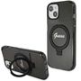 Guess Ring Stand Script Glitter MagSafe Case for iPhone 15 Plus / 14 Plus - Black, Guess 3666339156336 3666339156336