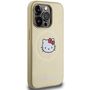 Hello Kitty Leather Kitty Head MagSafe case for iPhone 15 Pro - gold, Hello Kitty 3666339189082 3666339189082