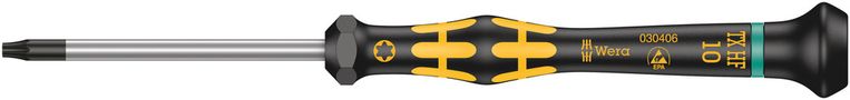 1567 TORX® HF ESD Kraftform Micro screwdriver with holding function for TORX® screws, TX 10x60, Wera 05030406001