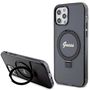 Guess Ring Stand Script Glitter MagSafe case for iPhone 12/12 Pro - black, Guess 3666339156237 3666339156237