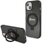 Guess Ring Stand Script Glitter MagSafe case for iPhone 14 / 15 / 13 - black, Guess 3666339156282 3666339156282