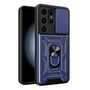 Hybrid Armor Camshield case for Samsung Galaxy S24 Ultra armored with camera cover - blue, Hurtel 5907769310478