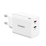 Choetech PD6013 2x USB-C PD 65W GaN wall charger - white, Choetech 6932112104380 6932112104380