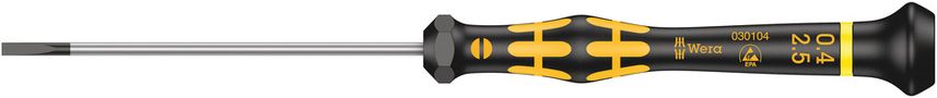 1578 A ESD Kraftform Micro screwdriver for slotted screws, 0.40x2.5x80, Wera 05030104001