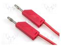 Test lead; 60VDC; 30VAC; 16A; with 4mm axial socket; Len: 1.5m; red HIRSCHMANN T&M MLNSIL150/1RT