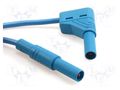 Test lead; 16A; banana plug 4mm,angular banana plug 4mm; Len: 1m HIRSCHMANN T&M MLSWG100/1BL
